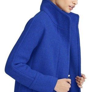 J. Crew 100% Wool Stadium Cloth Coat in Blue 12